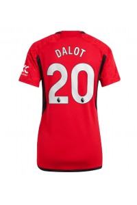 Fotbalové Dres Manchester United Diogo Dalot #20 Dámské Domácí Oblečení 2023-24 Krátký Rukáv